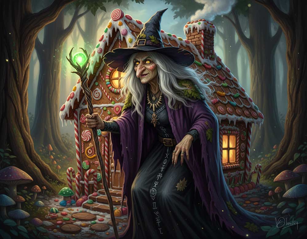 Die Hexengestalt aus Hänsel und Gretel Die Hexengestalt aus Hänsel und Gretel