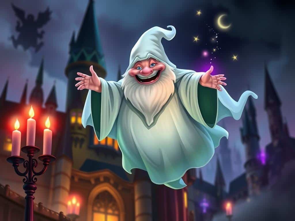 Fantasiebild als Symbolbild von einem fetten Mönch wie der Hausgeist von Hufflepuff Fantasiebild als Symbolbild von einem fetten Mönch wie der Hausgeist von Hufflepuff
