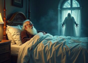 Geist der Weihnacht aus A Christmas Carol von Charles Dickens in der Weihnachtszeit (Symbolbild)