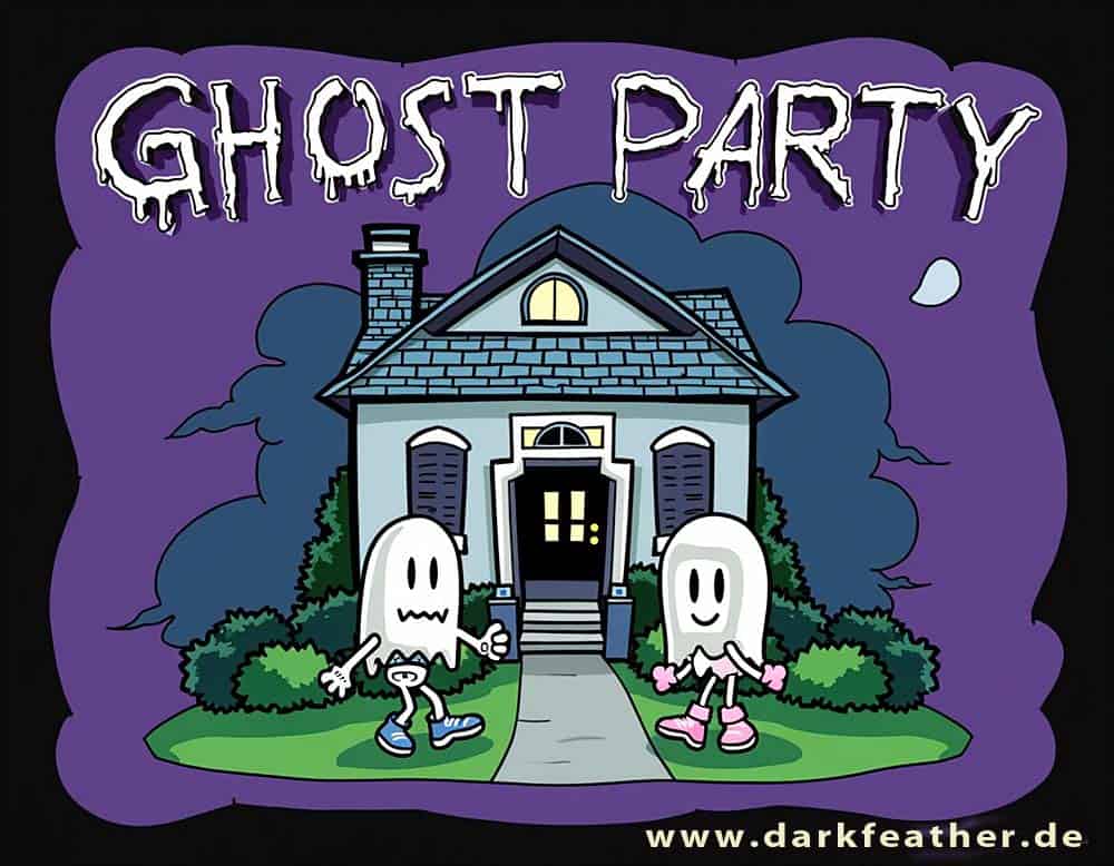 Eine Geisterparty mit Filmen und Videos feiern Eine Geisterparty mit Filmen und Videos feiern