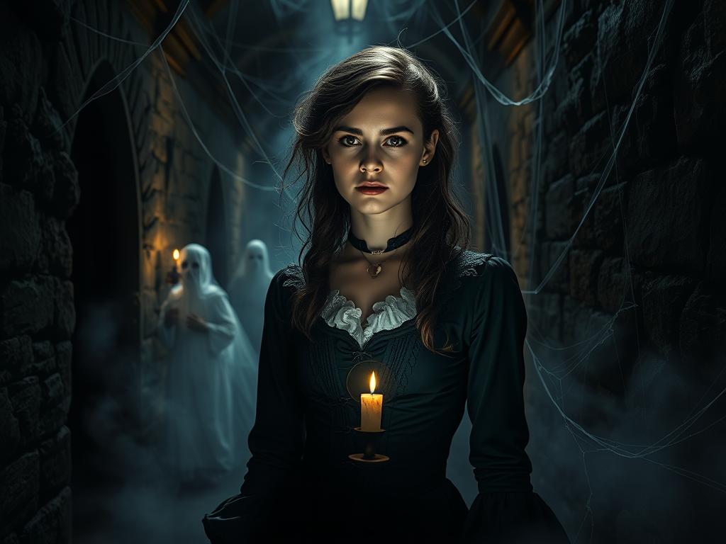 Fantasiebild als Symbolbild für ein mutiges Mädchen wie Virginia Otis aus dem Gespenst von Canterville Fantasiebild als Symbolbild für ein mutiges Mädchen wie Virginia Otis aus dem Gespenst von Canterville
