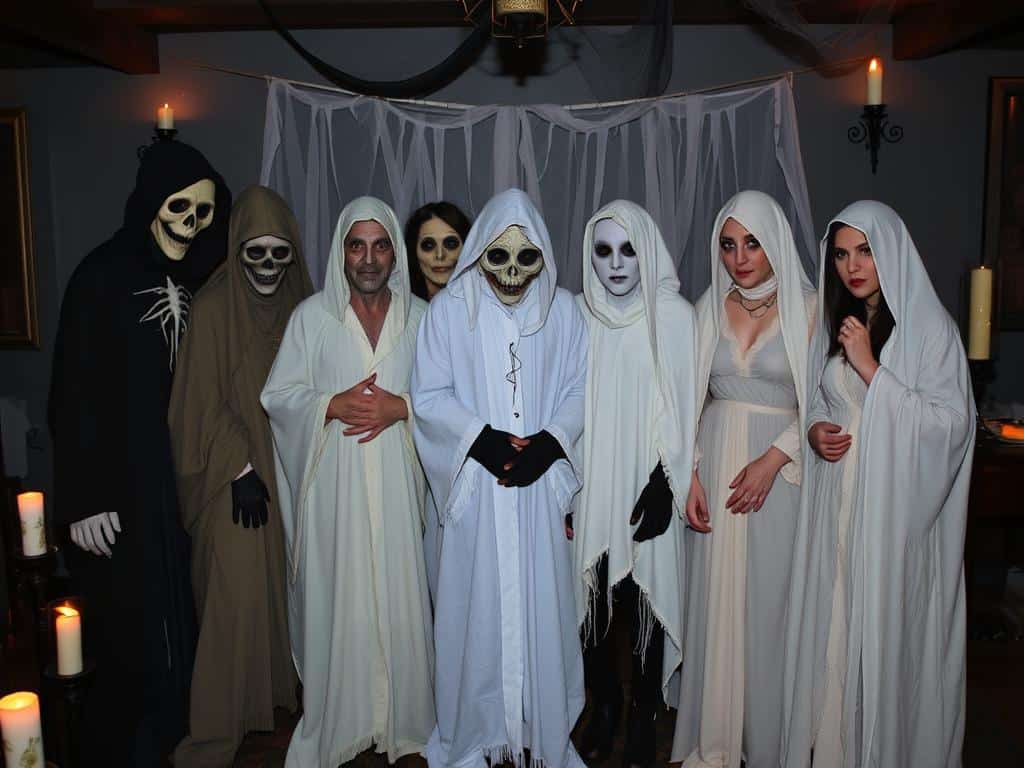 Gruselige Kostüme für eine Geisterparty