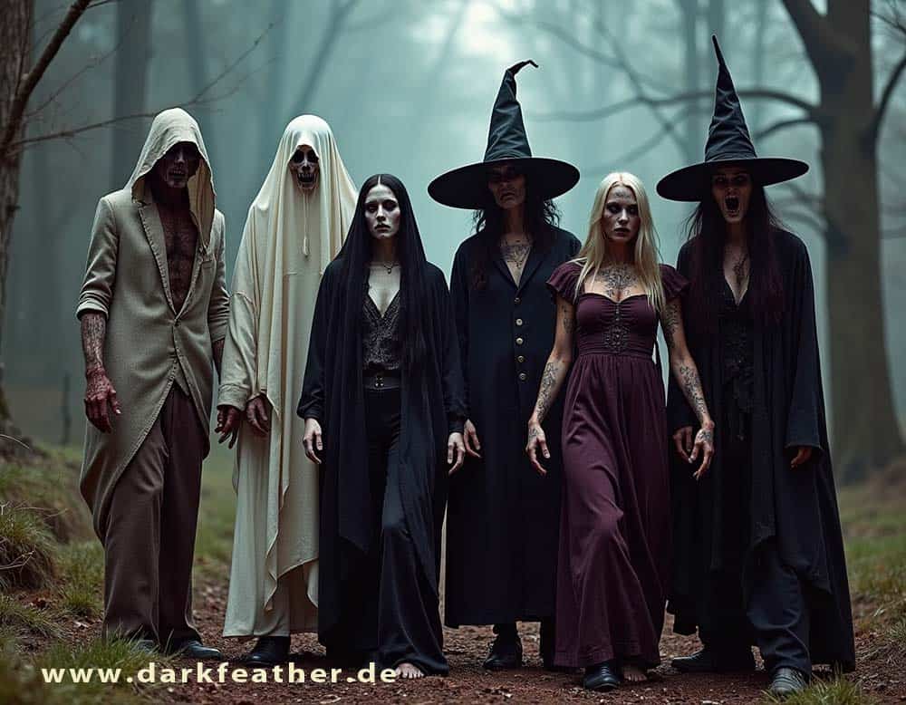 Gruselige Halloween-Wesen - Real oder verkleidet?