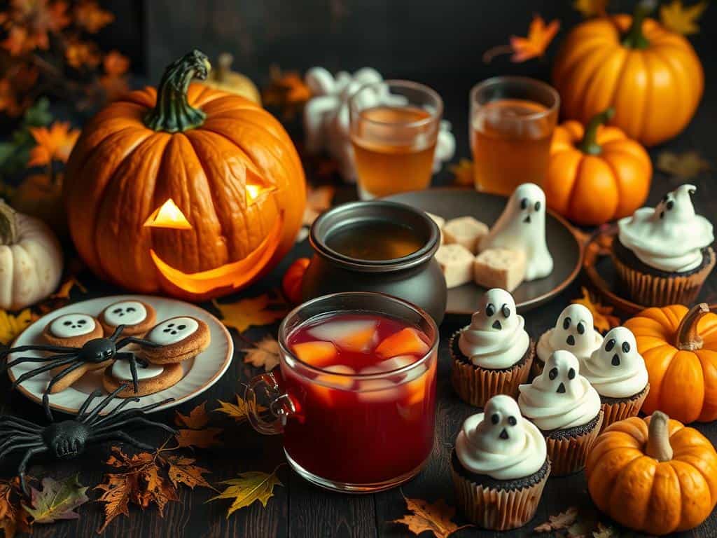 Halloween-Speisen und Getränke