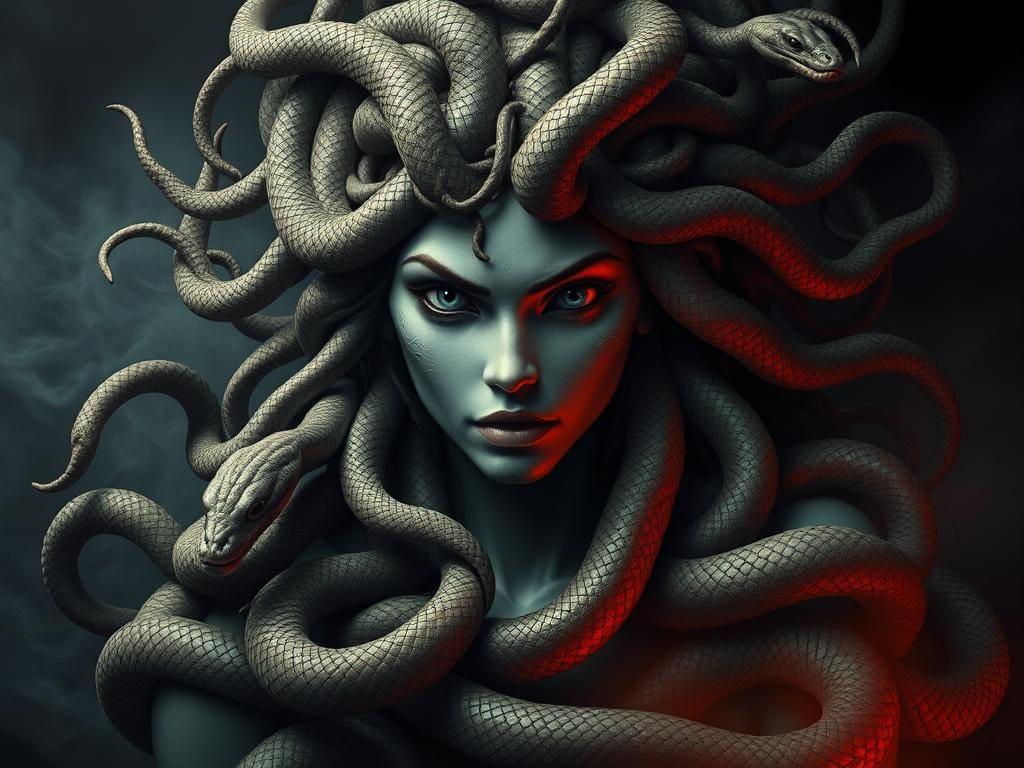 Medusa und die Schlange