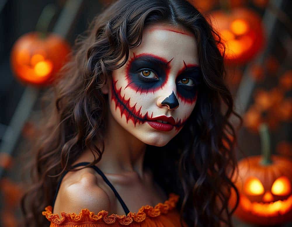 Als Monster zu Halloween geschminkt ( Als Monster zu Halloween geschminkt (NF)
