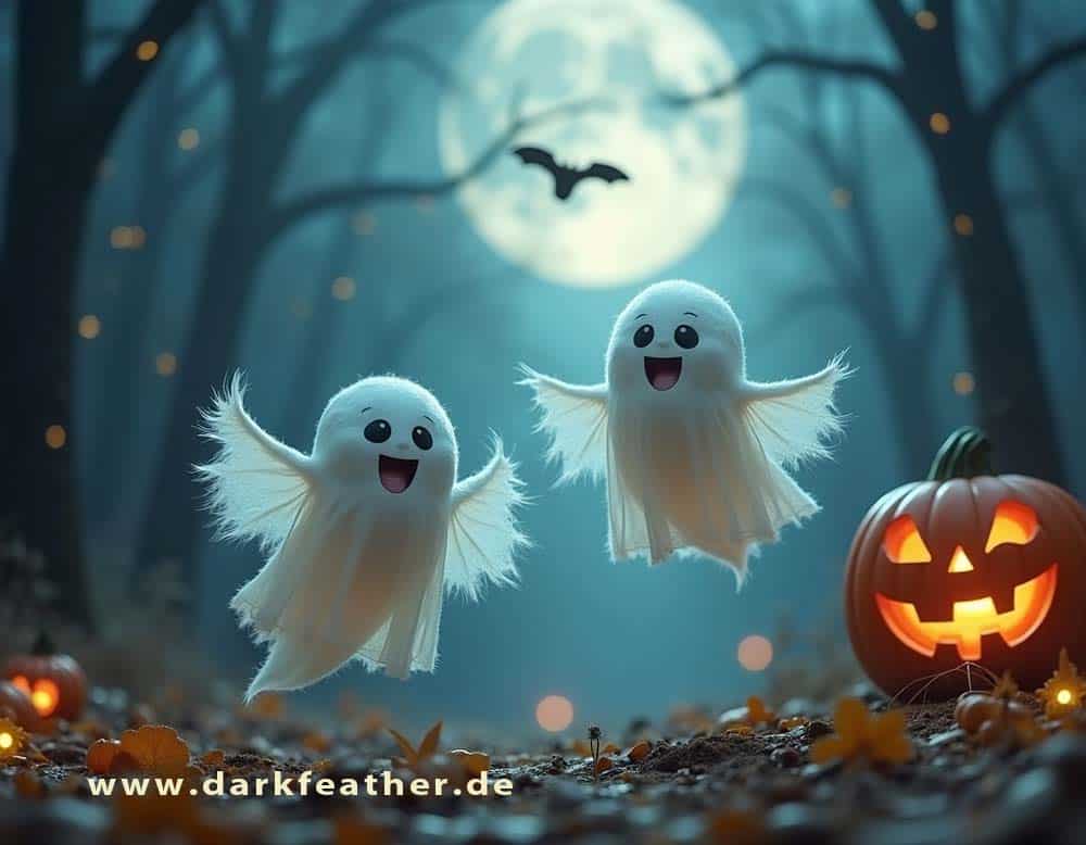 Niedliche Gespenster zu Halloween Niedliche Gespenster zu Halloween