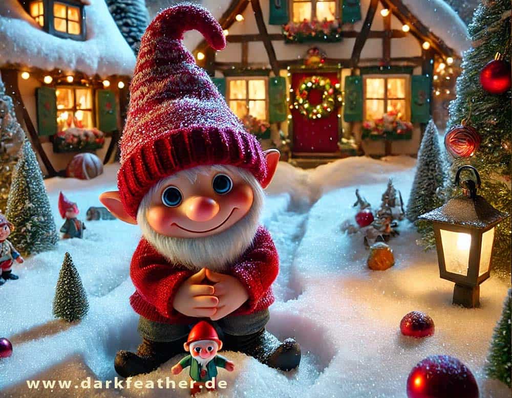 Nisse draußen im Schnee Nisse draußen im Schnee