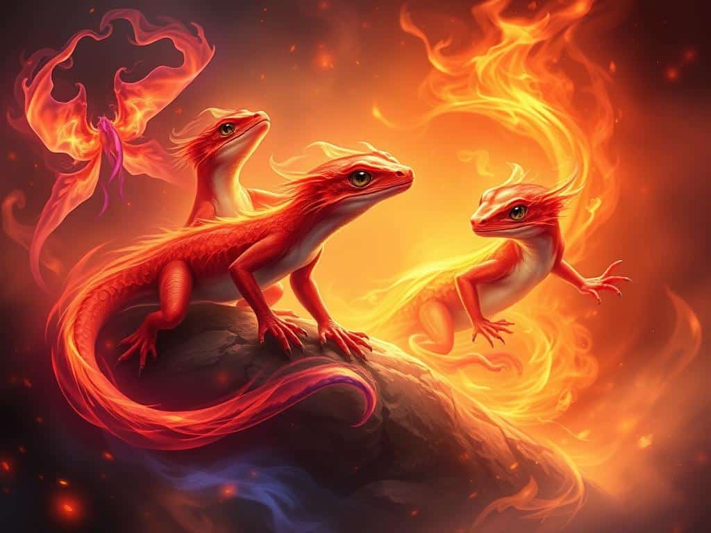 Salamander als Elementargeister Salamander als Elementargeister