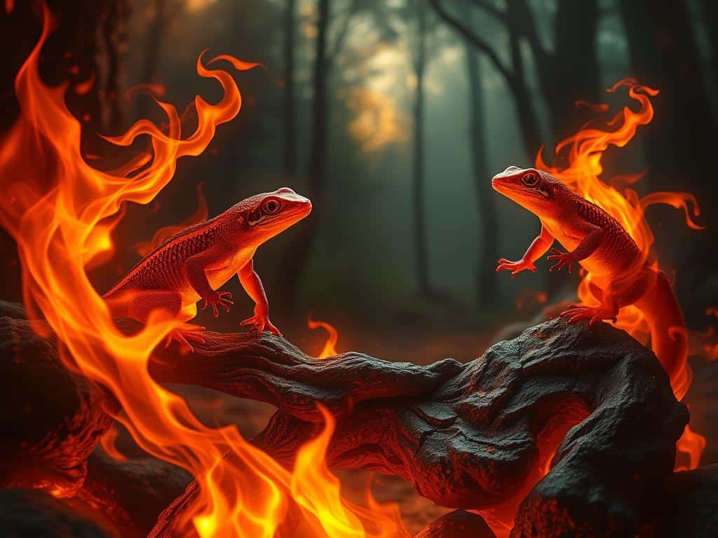 Salamander als Feuergeister Salamander als Feuergeister