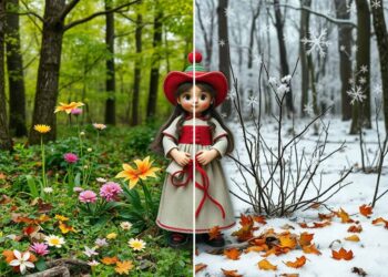 Schreckschraube - als Wechsel der Jahreszeiten