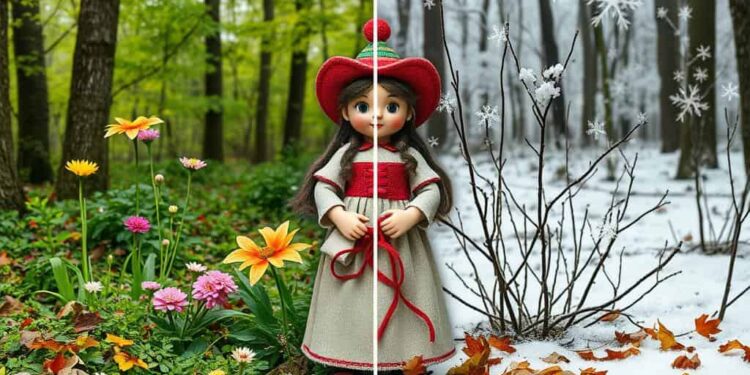 Schreckschraube - als Wechsel der Jahreszeiten