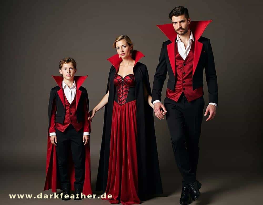 Vampire Kostüme für Halloween für Kind, Mutter und Vater Vampire Kostüme für Halloween für Kind, Mutter und Vater