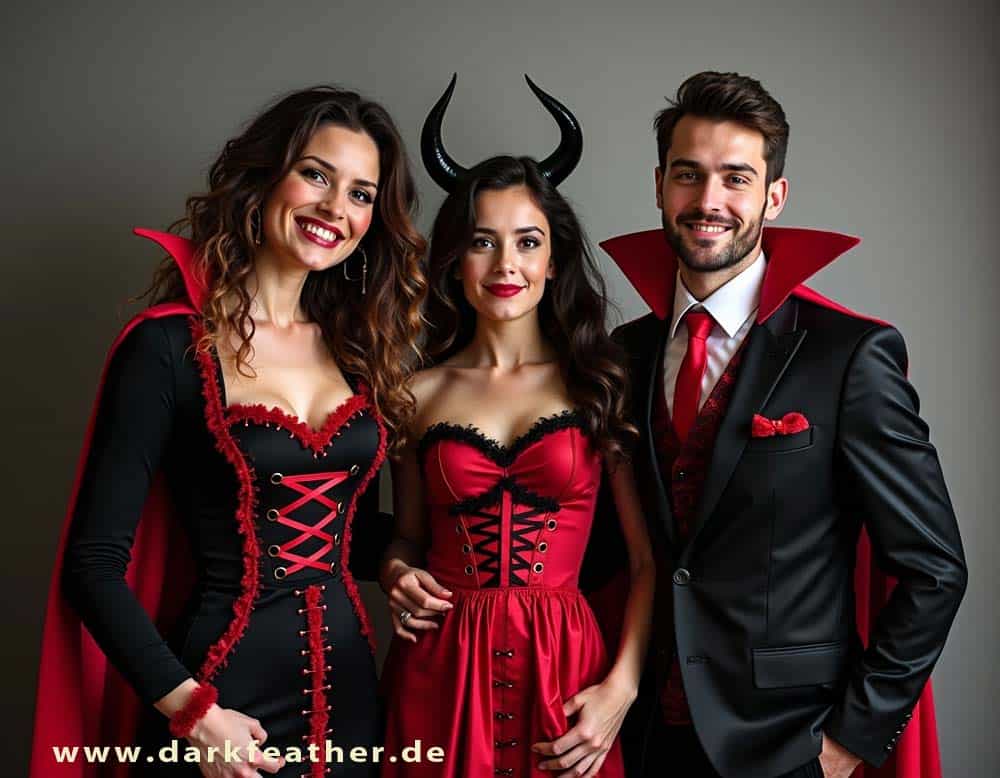 Vampire und Hexe kostümiert Vampire und Hexe kostümiert