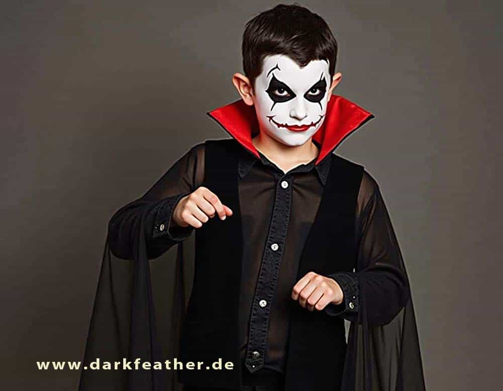 Vampirschminke für Kinder zu Halloween Vampirschminke für Kinder zu Halloween