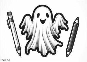 Halloween Gespenst Ausmalbild
