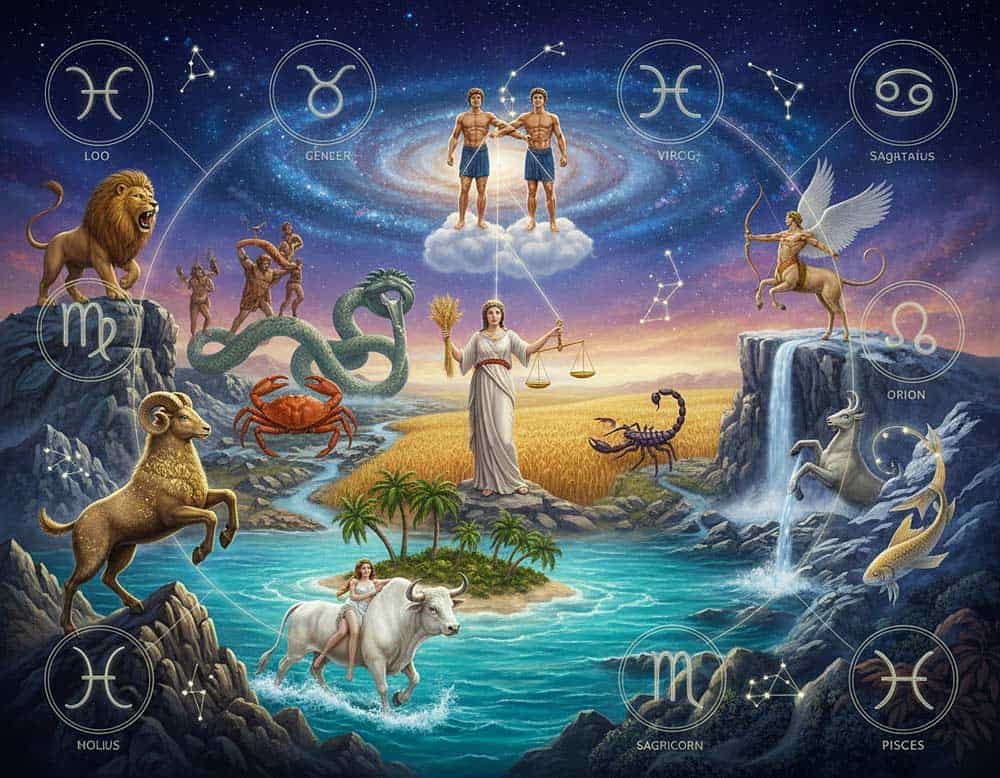 Von Löwe bis Zwilling: Die mythologischen Helden hinter den Sternzeichen Von Löwe bis Zwilling: Die mythologischen Helden hinter den Sternzeichen