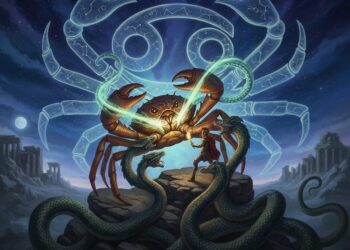 Der Krebs als Sternzeichen erinnert an den Kampf gegen die Hydra