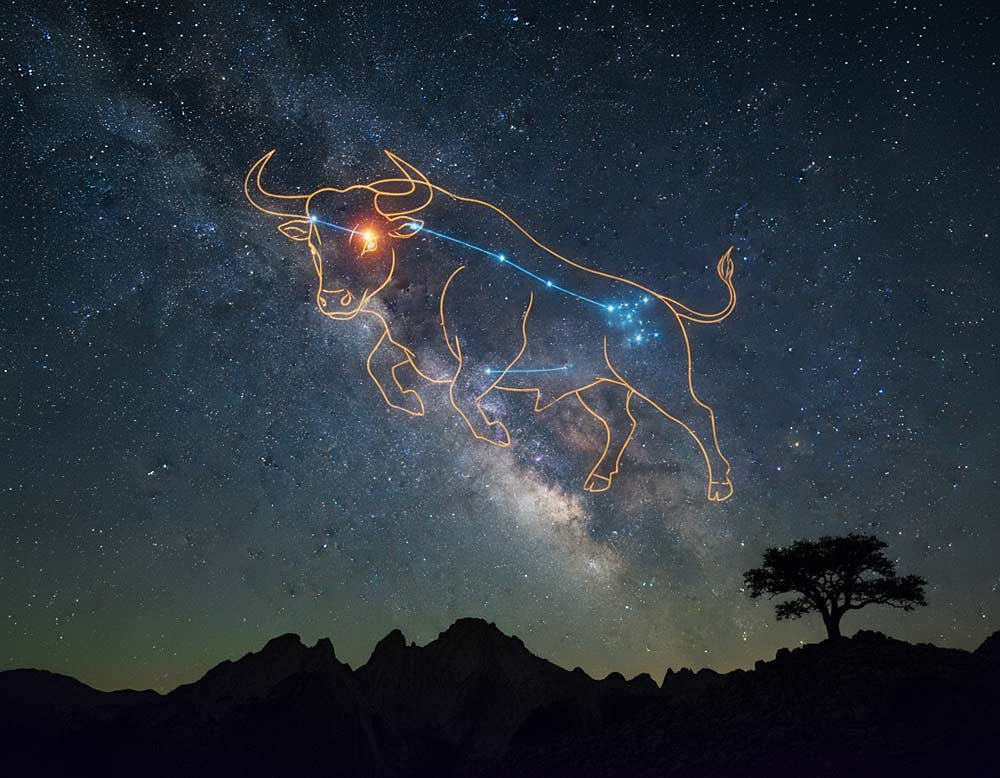 Sternzeichen Stier am Himmel Sternzeichen Stier am Himmel