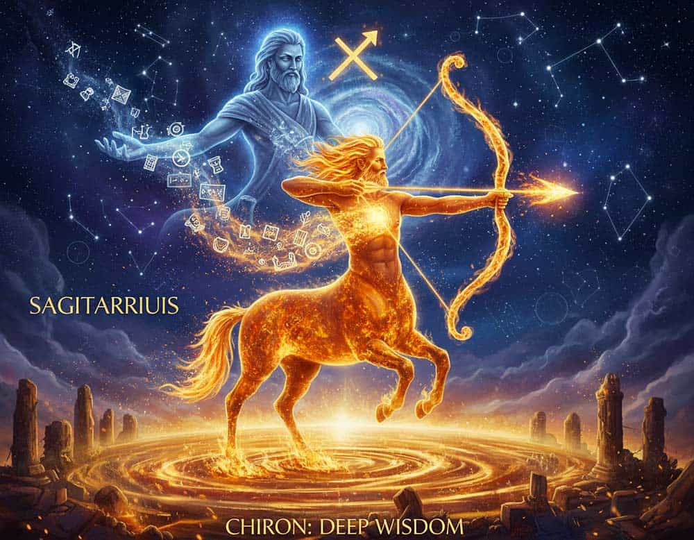 Du betrachtest gerade Sternzeichen Schütze – Wie Chiron das Feuerzeichen mit tiefer Weisheit erfüllt