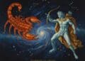 Das Sternzeichen Skorpion im astrologischen Kalender im Streit mit Orion