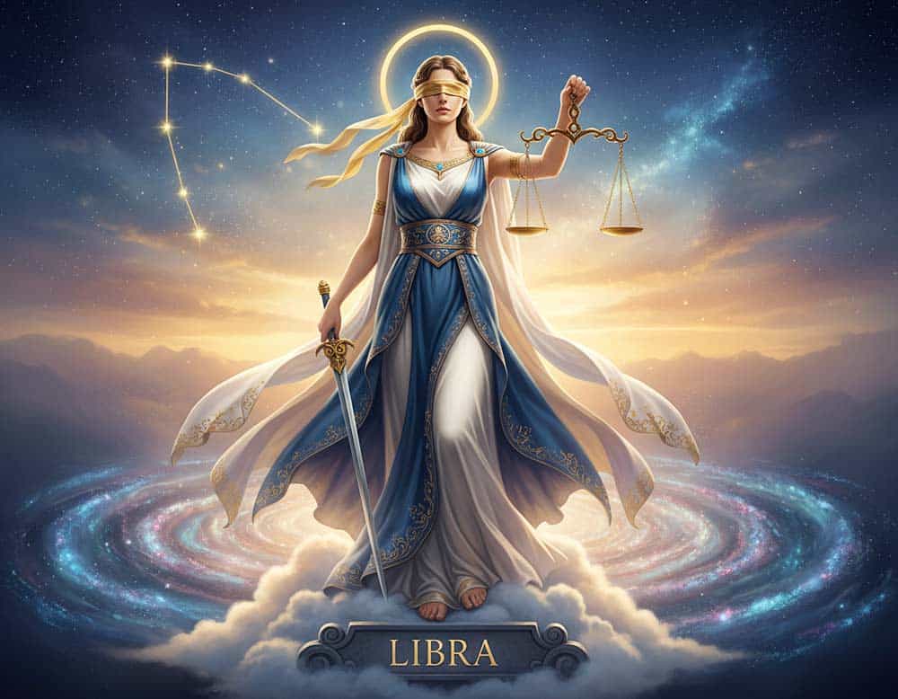 Du betrachtest gerade Sternzeichen Waage trägt die Handschrift der Göttin der Gerechtigkeit