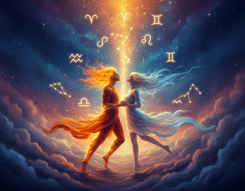 Wenn zwei Zeichen sich finden und eine besondere Liebesenergie entsteht Wenn zwei Zeichen sich finden und eine besondere Liebesenergie entsteht