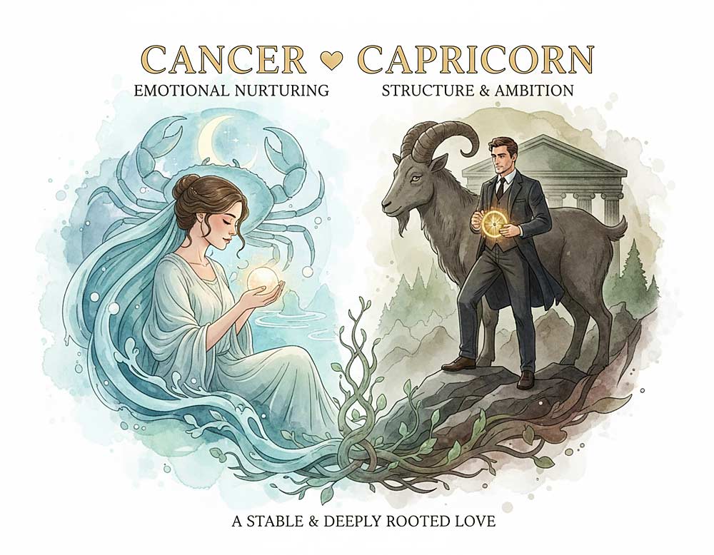 Liebe unter den zwölf Zeichen : Krebs und Steinbock Liebe unter den zwölf Zeichen : Krebs und Steinbock