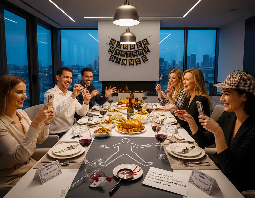 Sein eigenes Krimidinner Zuhause durchführen