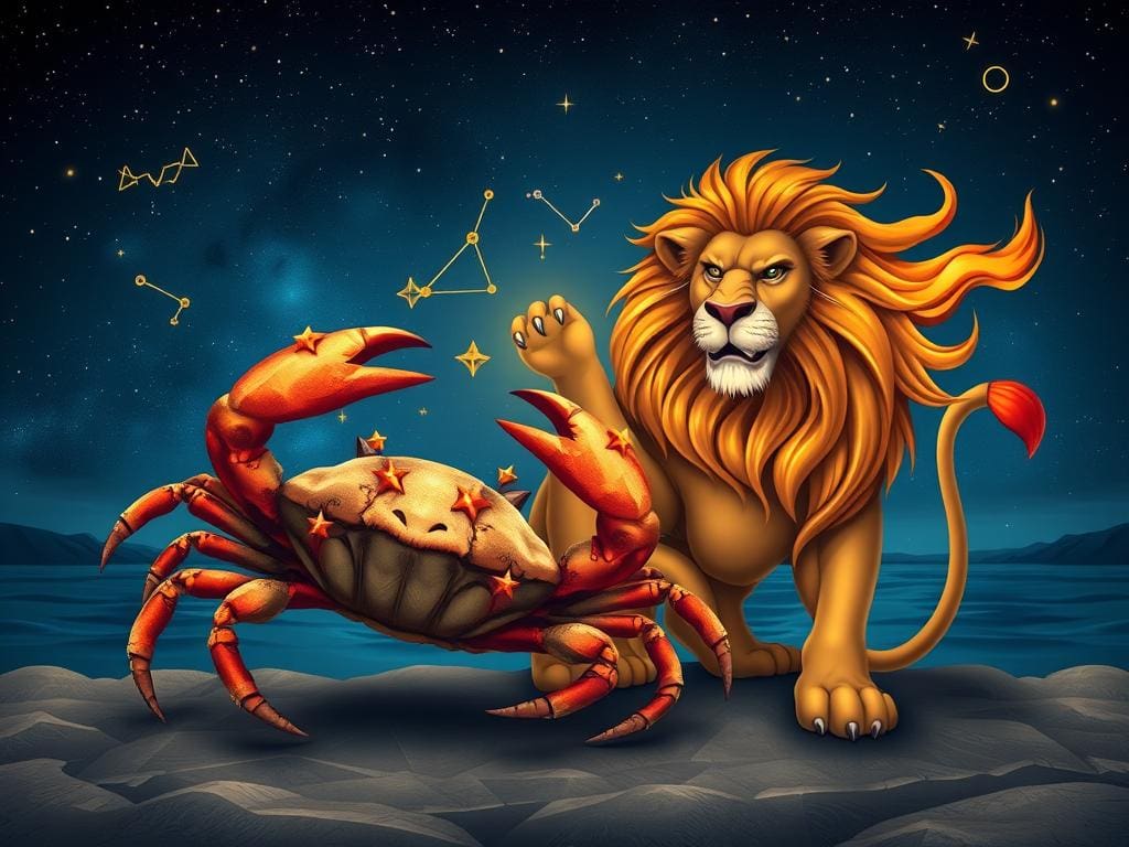 Symbolik Krebs Löwe Sternzeichen