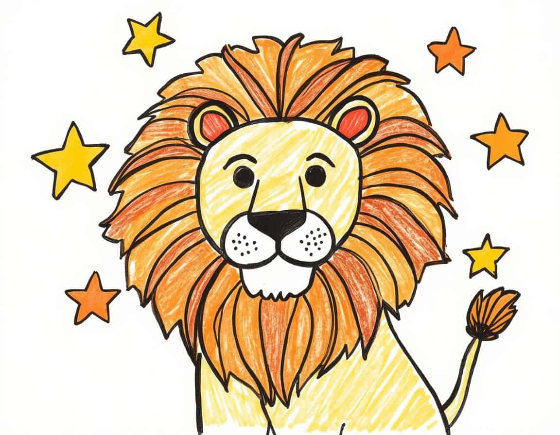 Der Löwe als Sternzeichen Malvorlage ausgemalt Der Löwe als Sternzeichen Malvorlage ausgemalt