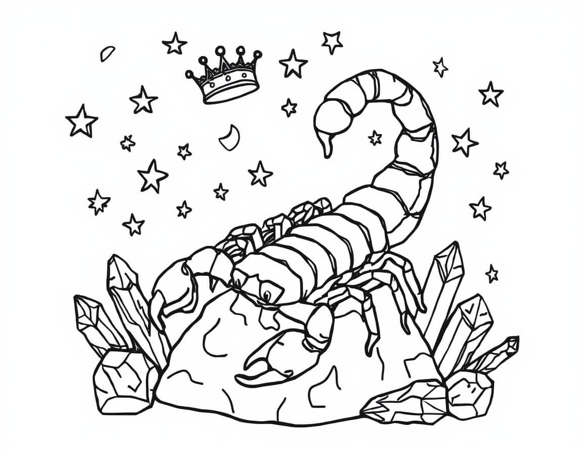 Malvorlage 2 mit dem Skorpion als Sternzeichen Malvorlage 2 mit dem Skorpion als Sternzeichen