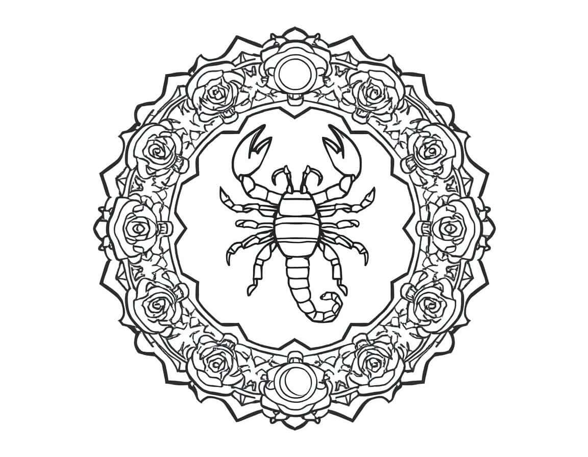 Malvorlage 4 mit dem Skorpion als Sternzeichen Malvorlage 4 mit dem Skorpion als Sternzeichen