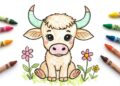 Einfache Malvorlage ausgemalt von Kindern - Der Stier als Sternzeichen
