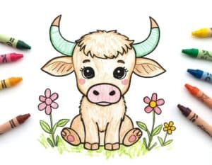 Mehr über den Artikel erfahren Einfache Malvorlagen für Kinder zu: Der Stier als Sternzeichen